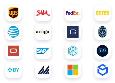 powerful integrations with UPS, FedEx, SAIA, XPO, AT&T, Azuga, Geotab, Samsara, Oracle TMS, SAP, CH Robinson, Mercury Gate, Blue Yonder, Manhattan Associates, Microsoft Dynamics 365, and ShipBob